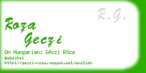 roza geczi business card