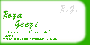 roza geczi business card